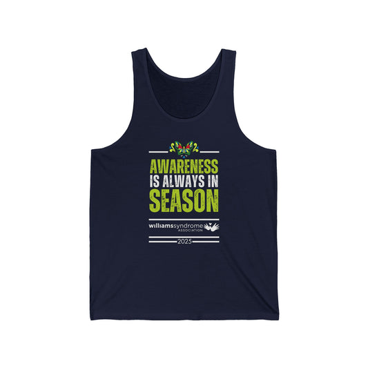 Awareness is Always in Season: Official Williams Syndrome Awareness Unisex Jersey Awareness Tank