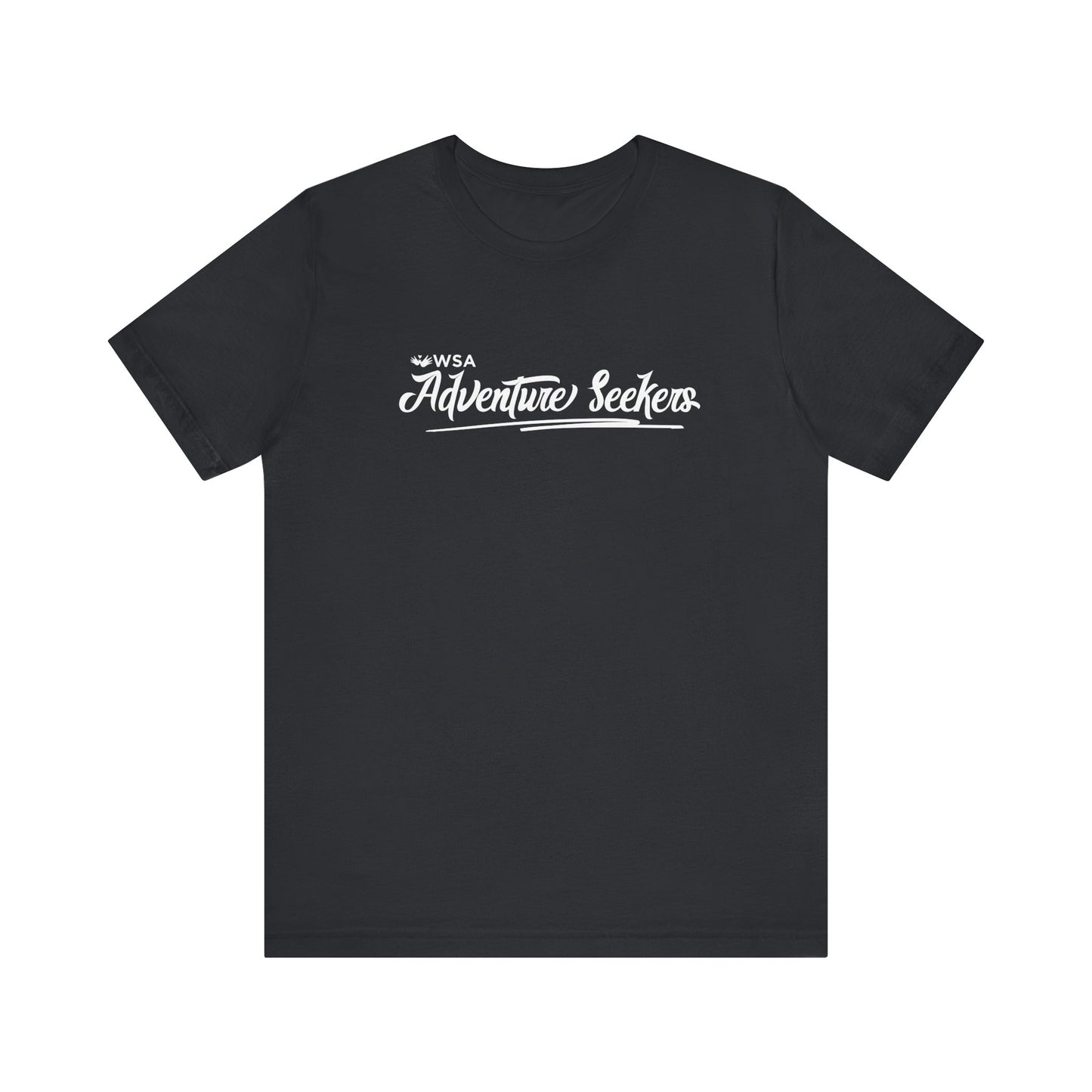 White Logo Adventure Seekers Unisex Jersey Tee