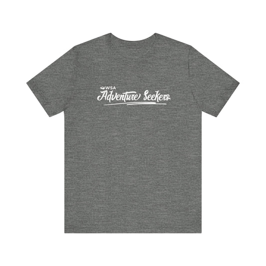 White Logo Adventure Seekers Unisex Jersey Tee