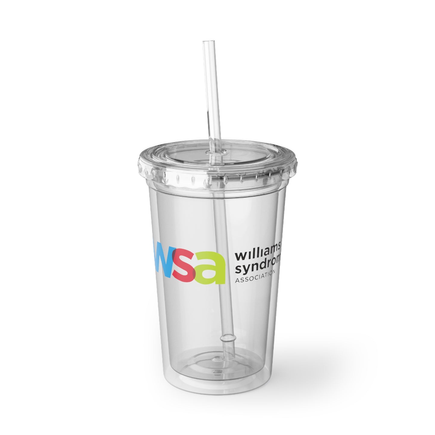 WSA Letters Logo Acrylic Cup with Straw