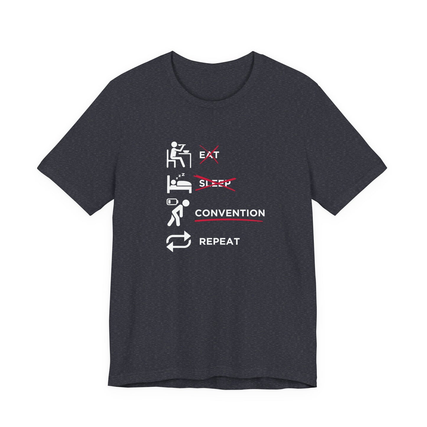 Eat Sleep Convention Repeat Unisex Jersey Short Sleeve Tee
