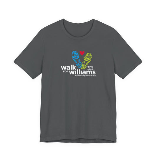 PERSONALIZED! 2026 Official Walk for Williams Adult Unisex Tee